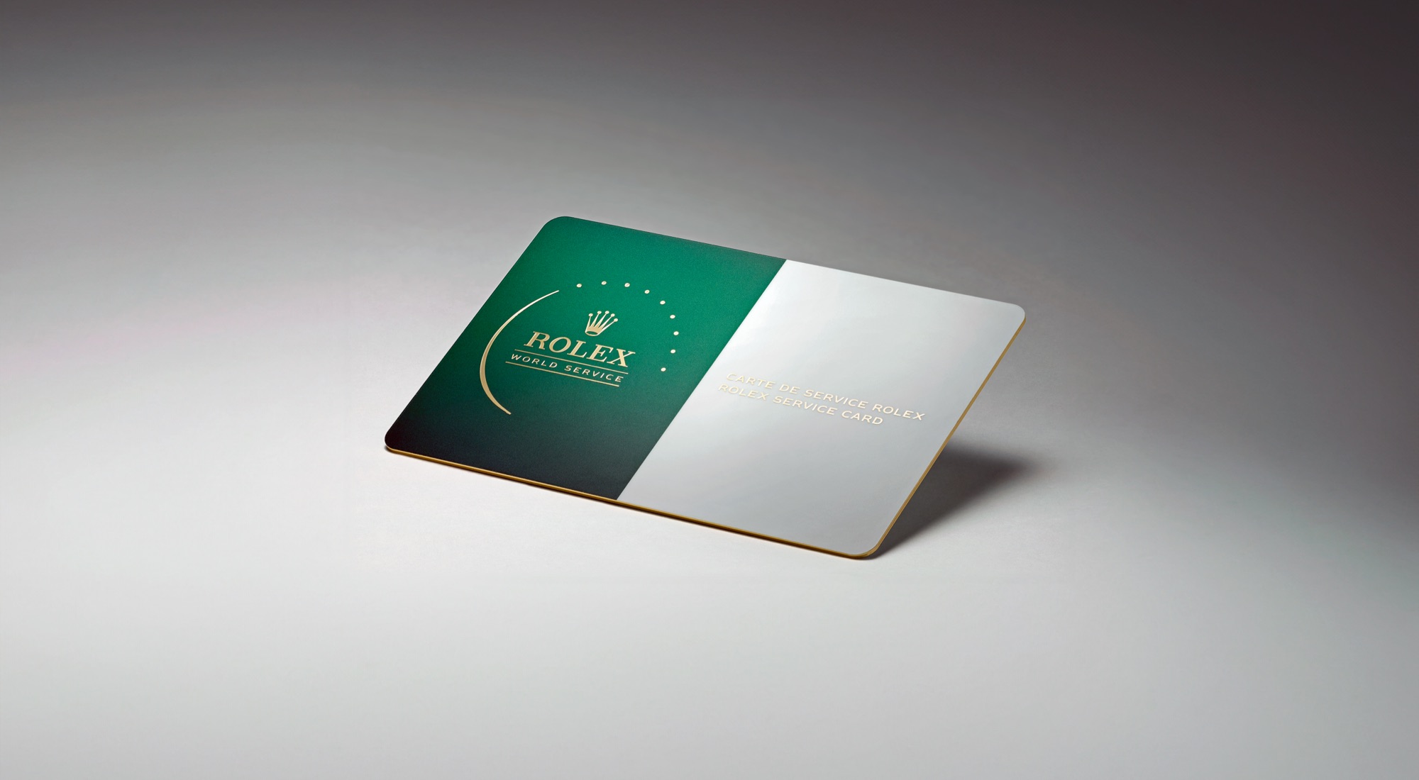 Rolex service card