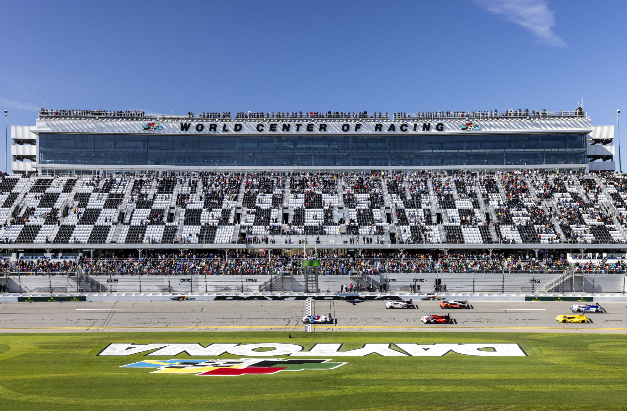  Daytona International Speedway packed with fans during the Rolex 24 At DAYTONA endurance race