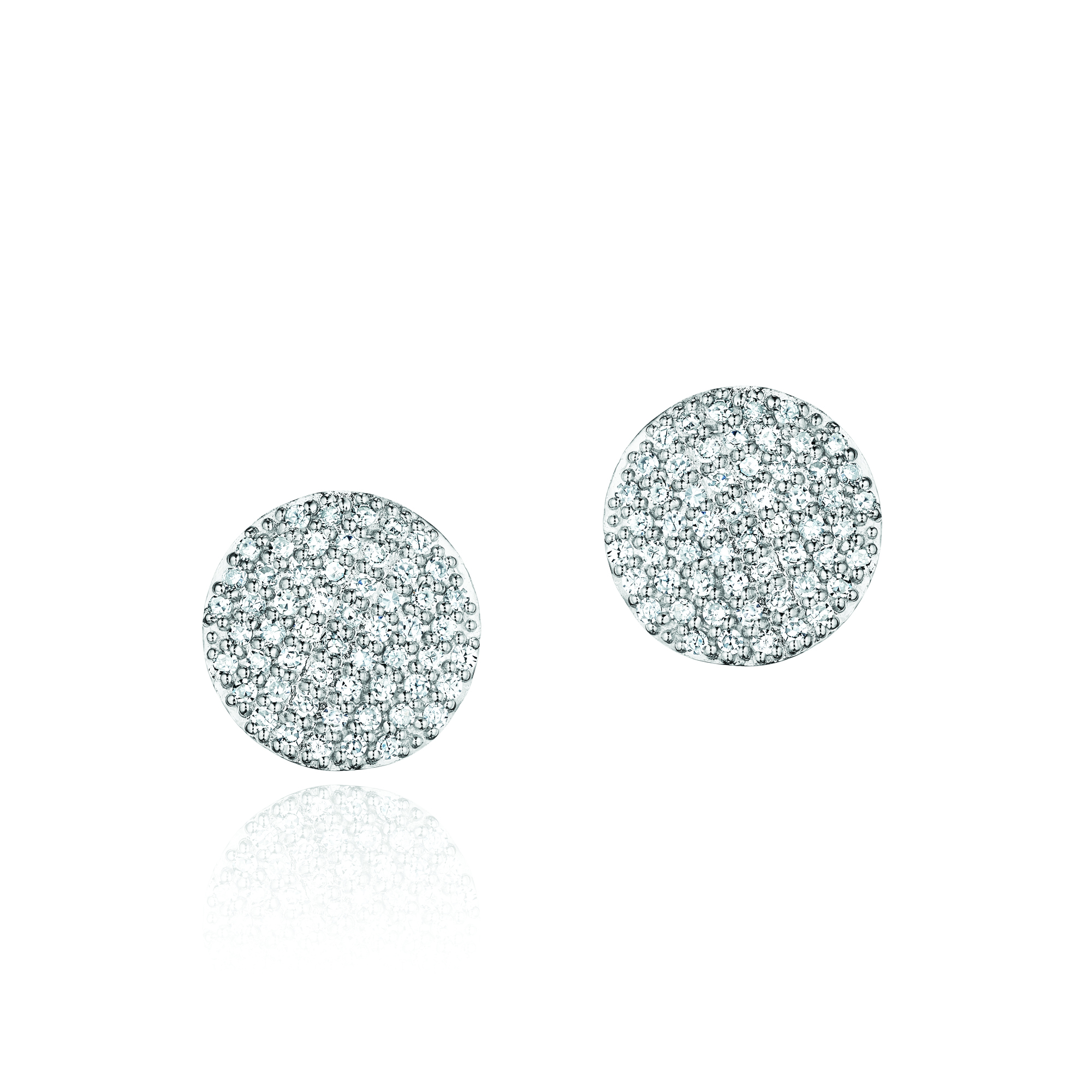 Phillips House 14k White Gold Diamond Mini Infinity Stud Earrings 