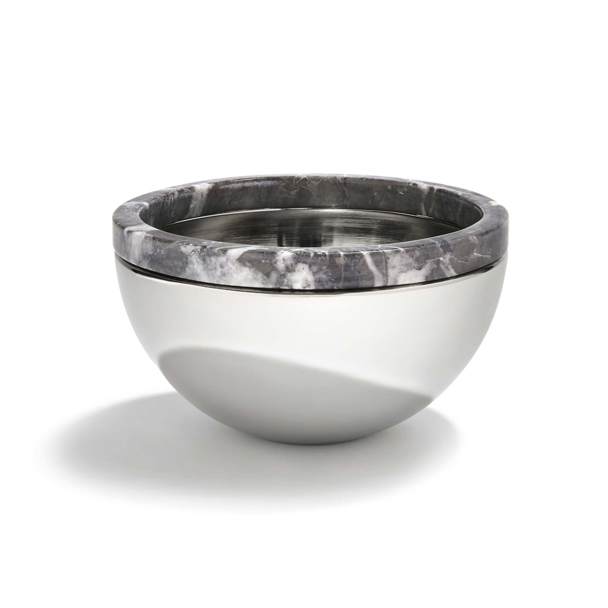 ANNA New York Dual Carnico Silver Marble Bowl