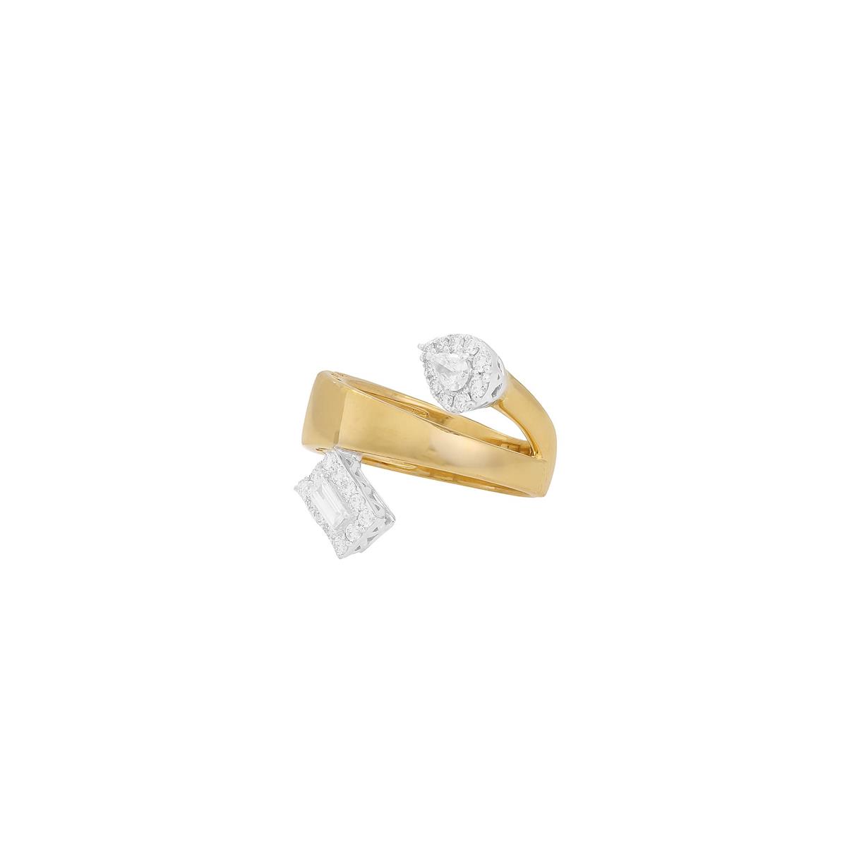 Yeprem Golden Strada Two Tone Diamond Wrap Ring