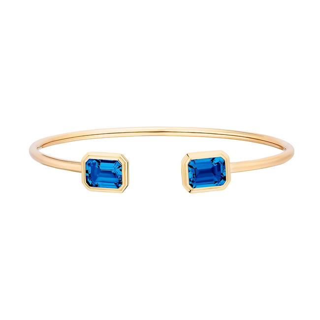 Goshwara Manhattan 18k Yellow Gold London Blue Topaz Bracelet