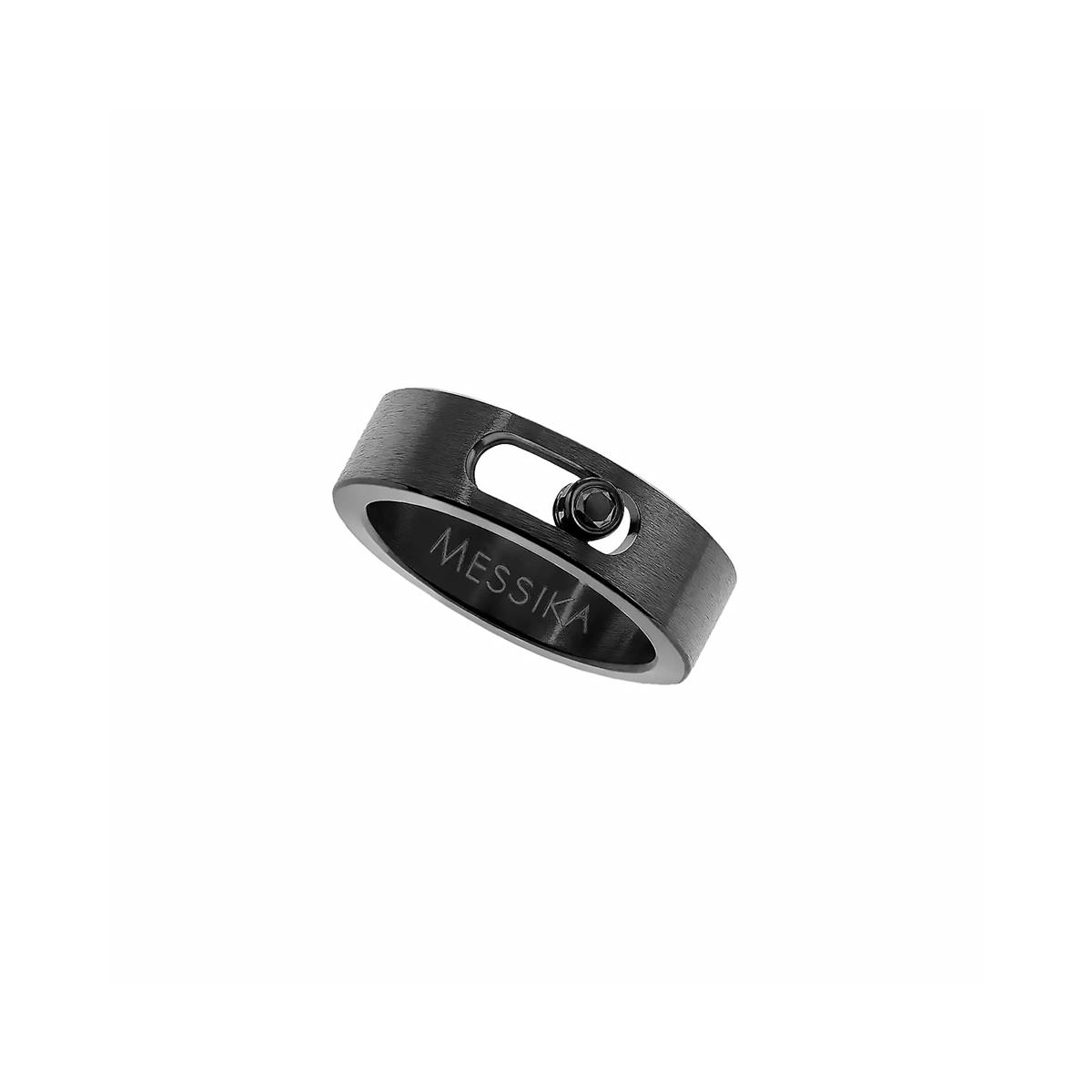 Messika Move Black Titanium & Black Diamond Small Band Ring