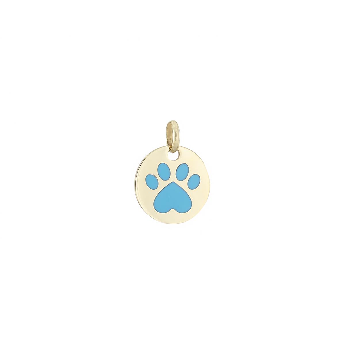 Our Cause for Paws 14k Turquoise Mini Paw Pendant