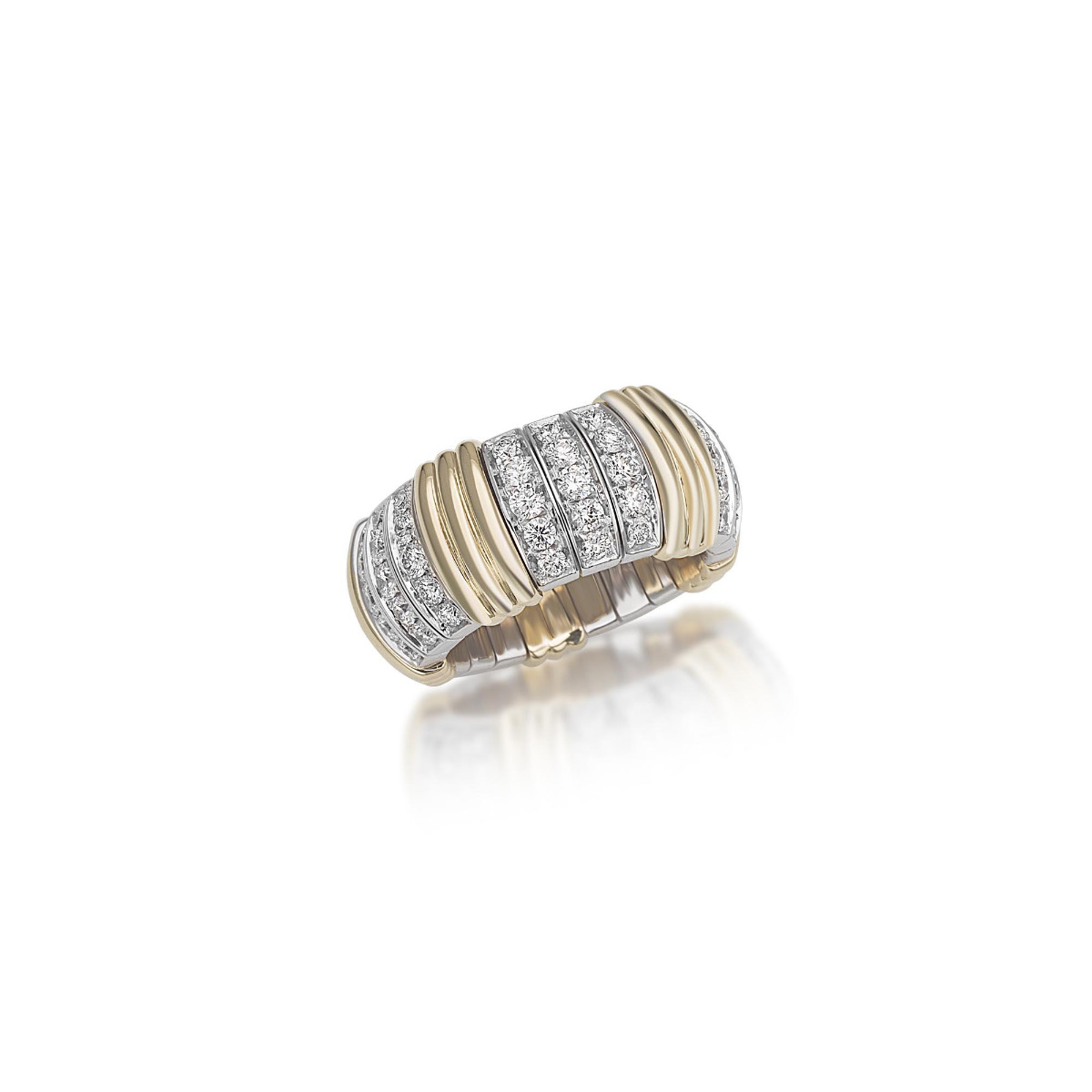 Picchiotti Xpandable Yellow and White Gold Diamond Ring