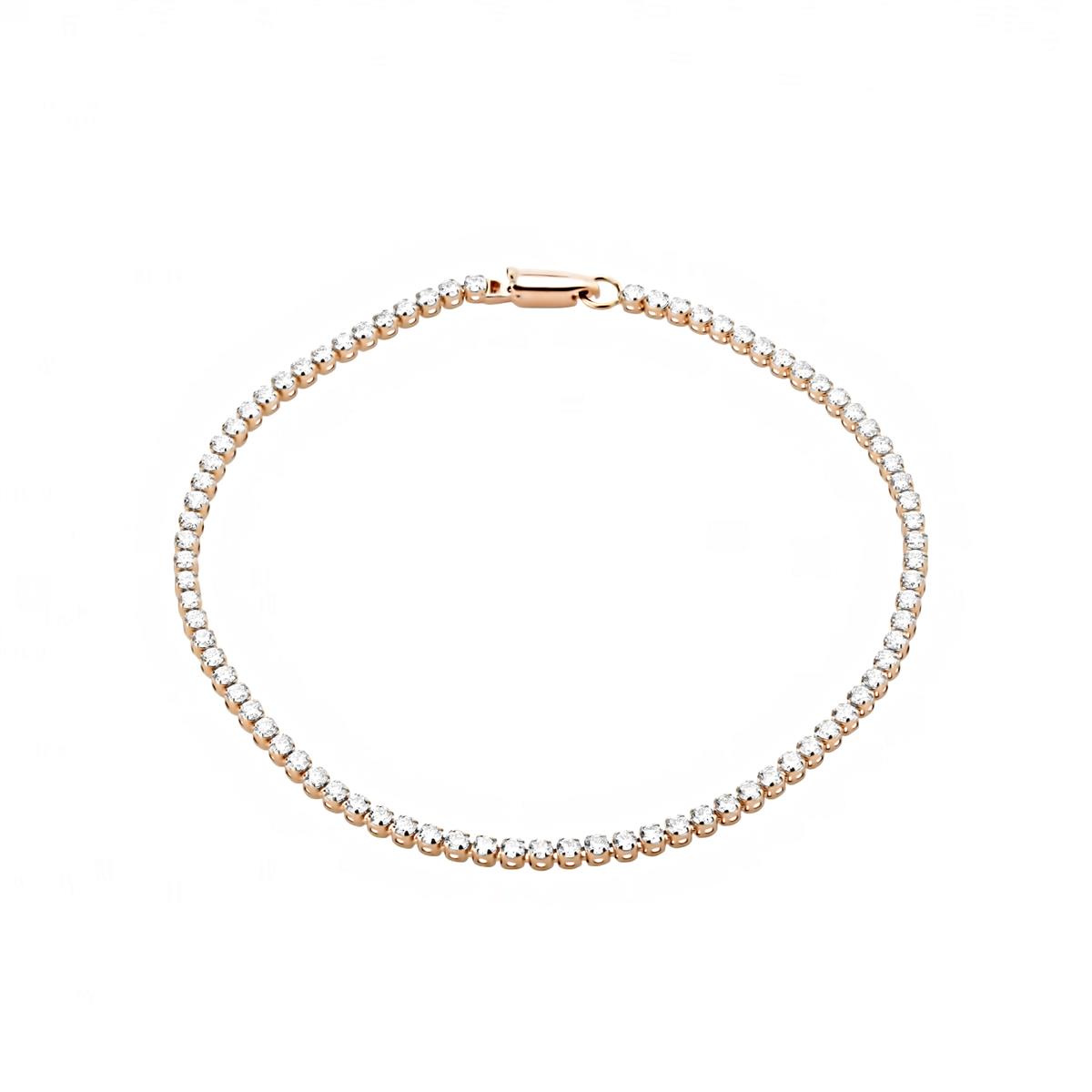 London Collection Rose Gold Diamond Tennis Bracelet 1.80cts