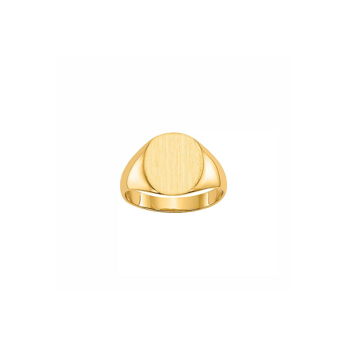 London Collection 14k Yellow Gold Closed Back Signet Ring