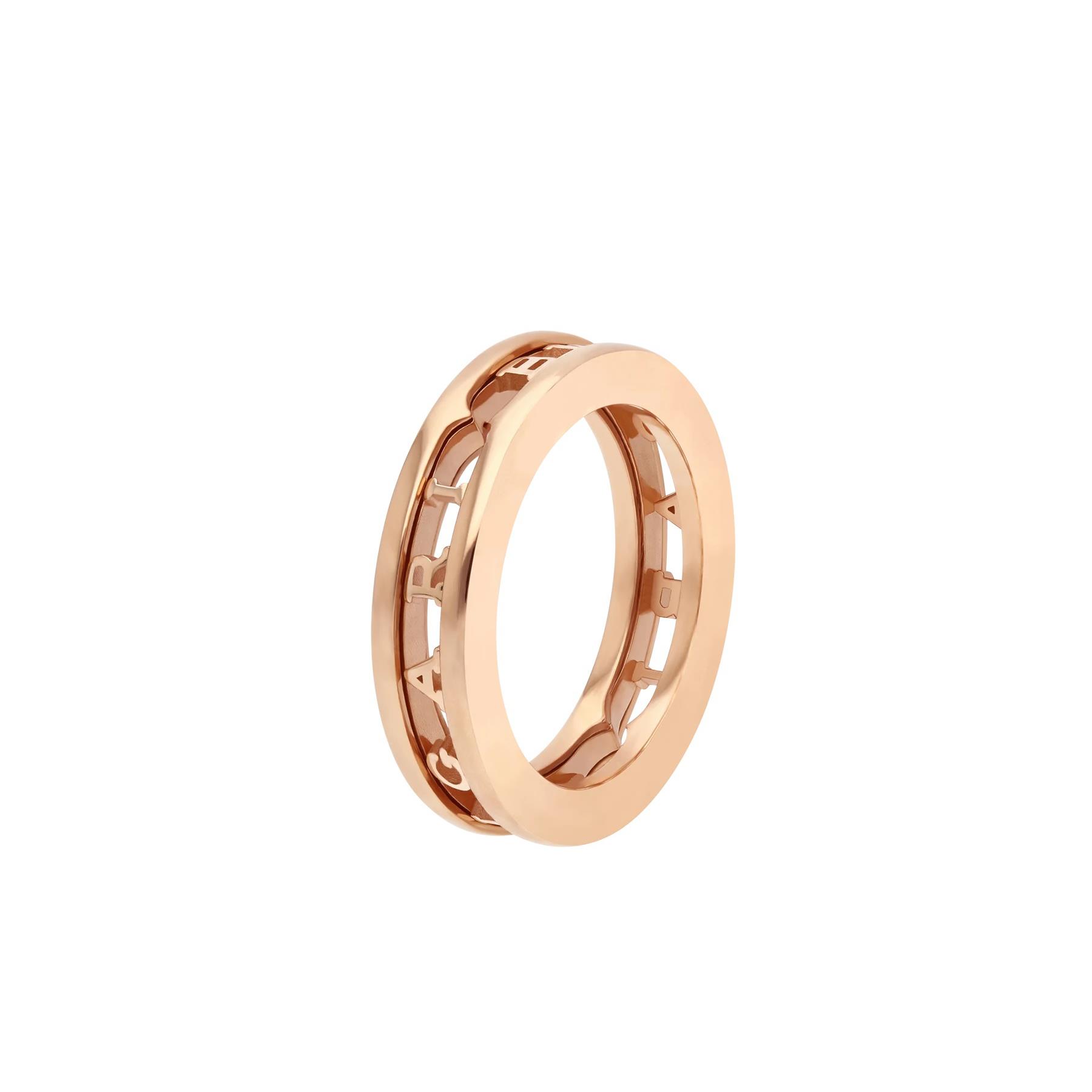 Bvlgari B.zero1 18k Rose Gold Logo Ring