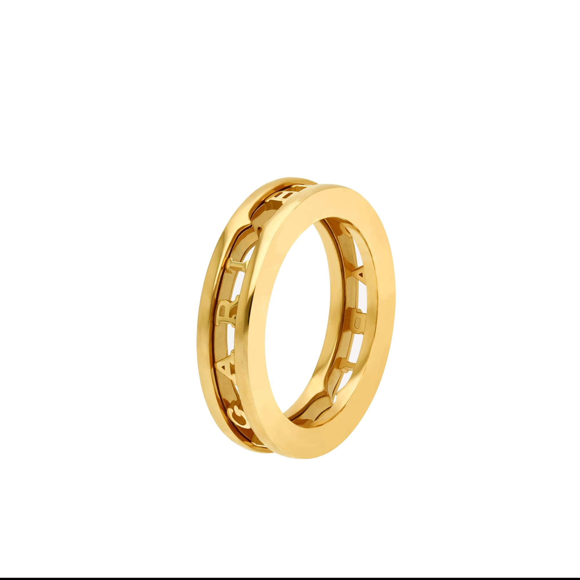 Bvlgari B.zero1 18k Yellow Gold Logo Ring