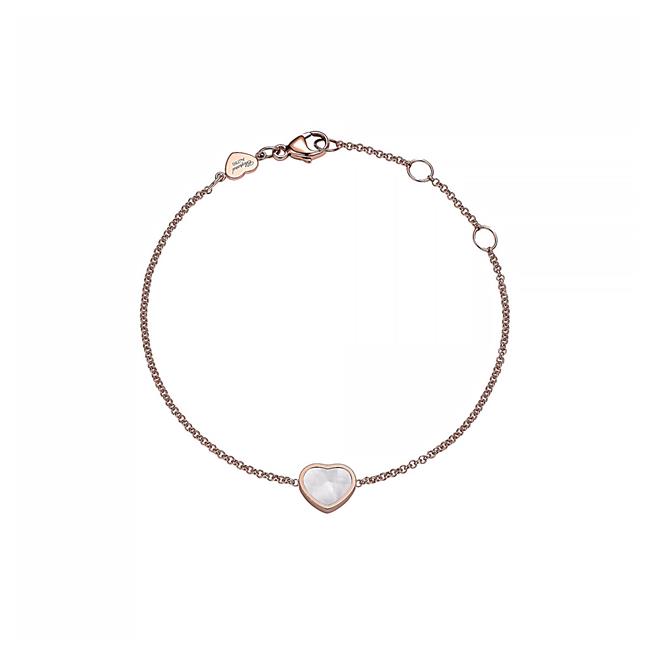 Chopard My Happy Hearts 18k Rose Gold Mother of Pearl Bracelet