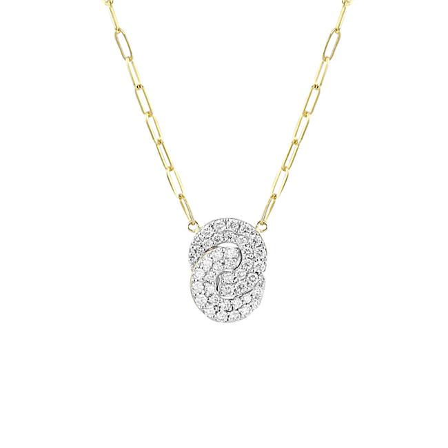 Phillips House Aura 14k Yellow Gold Diamond Double Interlocking Mini Necklace