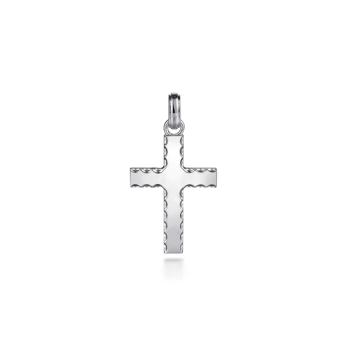 Gabriel & Co Sterling Silver Beveled Cross Pendant