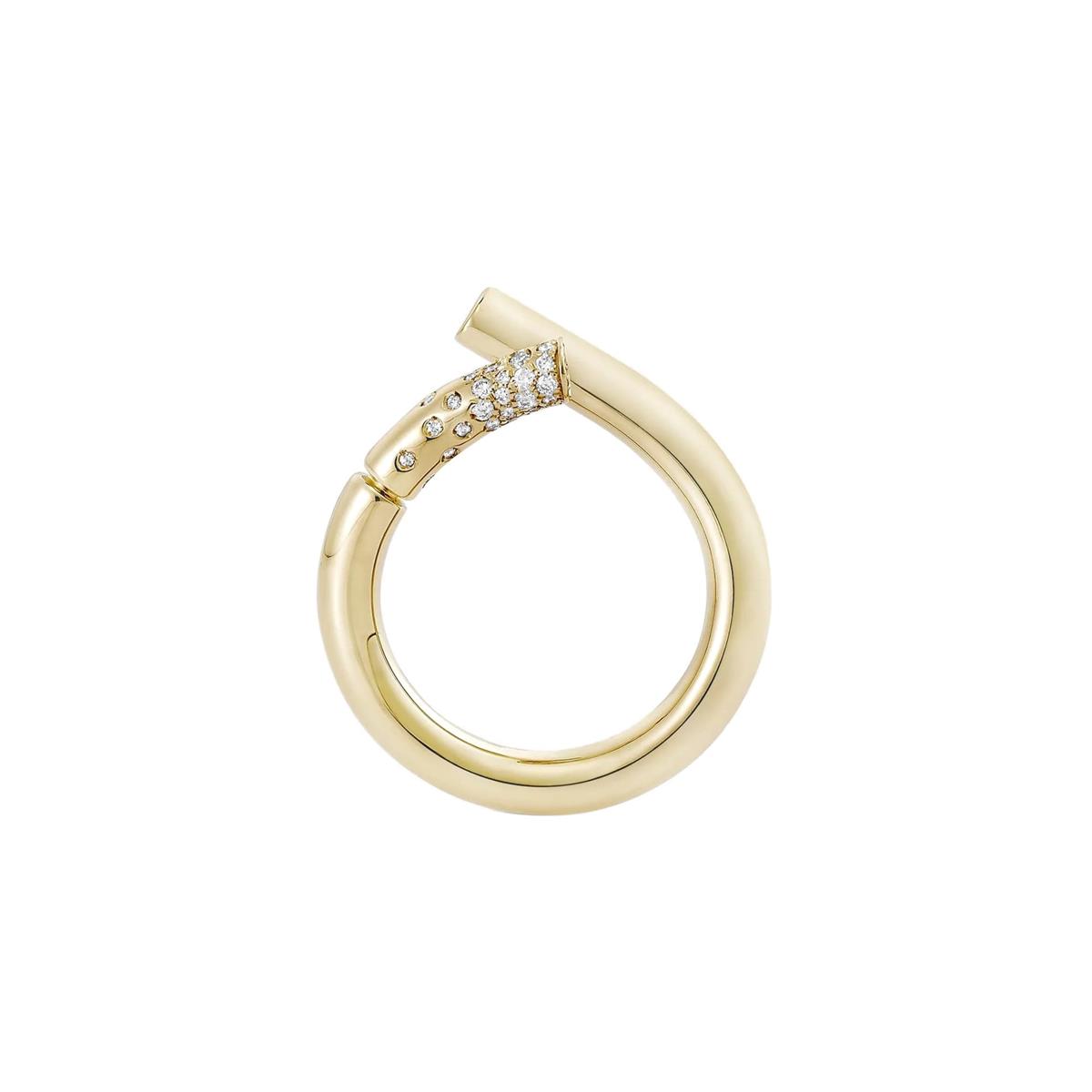 Tabayer Oera Yellow Gold Pave Diamond Ring