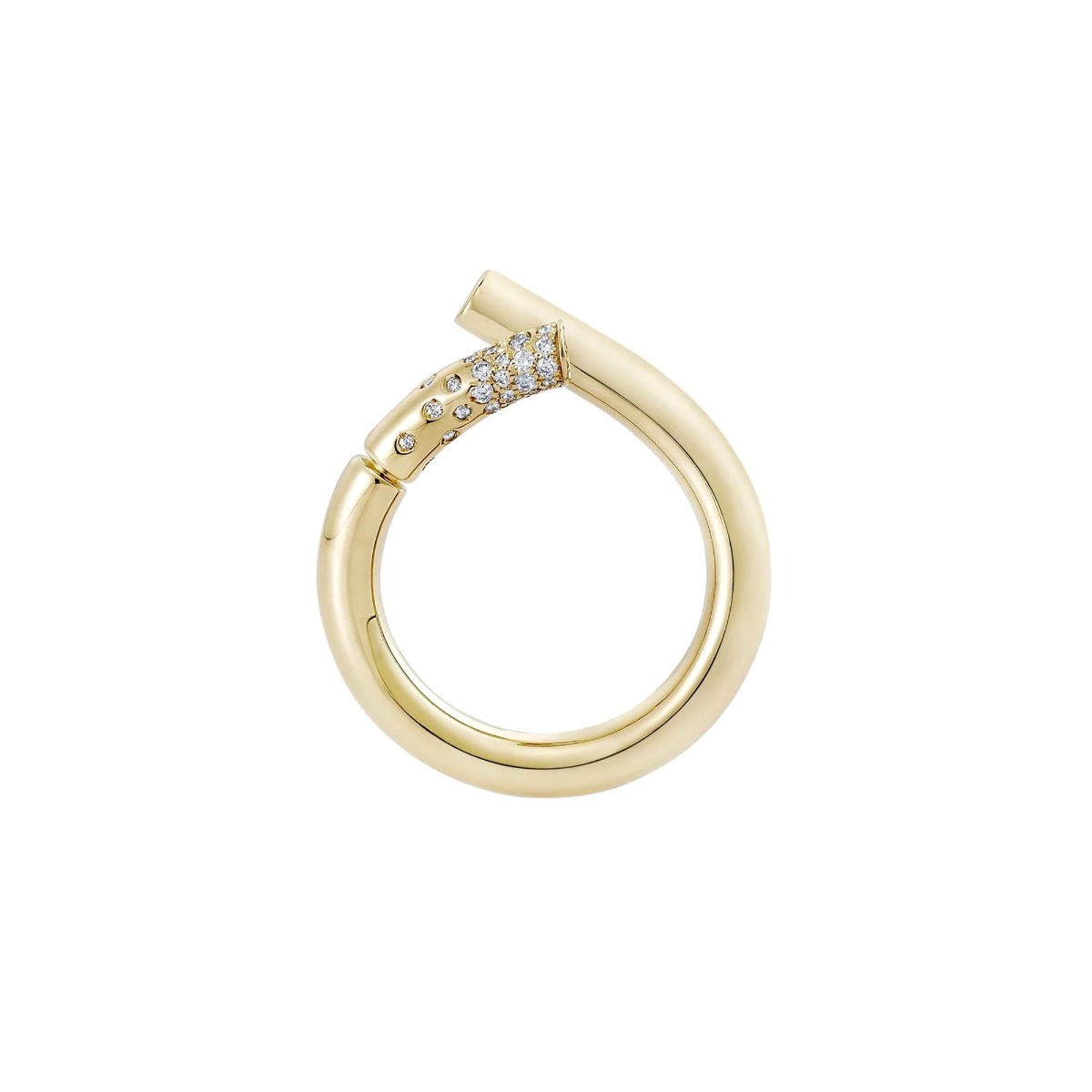 Tabayer Oera Yellow Gold Pave Diamond Ring Size 54