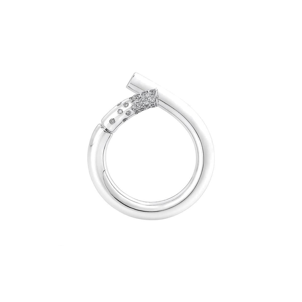 Tabayer Oera White Gold Pave Diamond Ring Size 53
