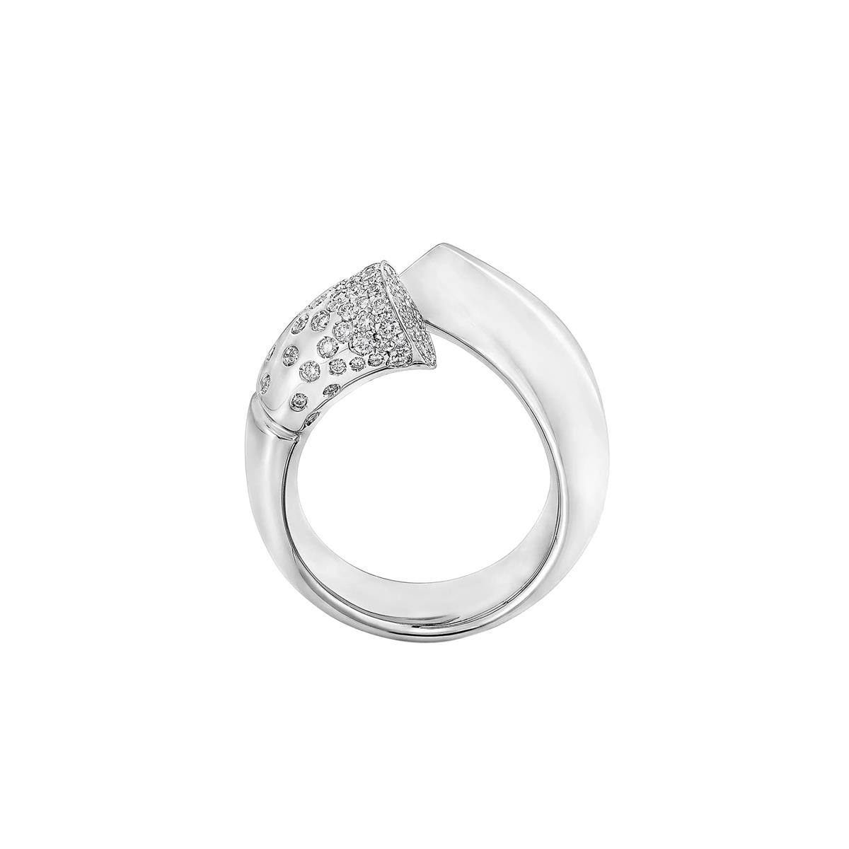 Tabayer Oera Large 18k Gold Pave Diamond Ring