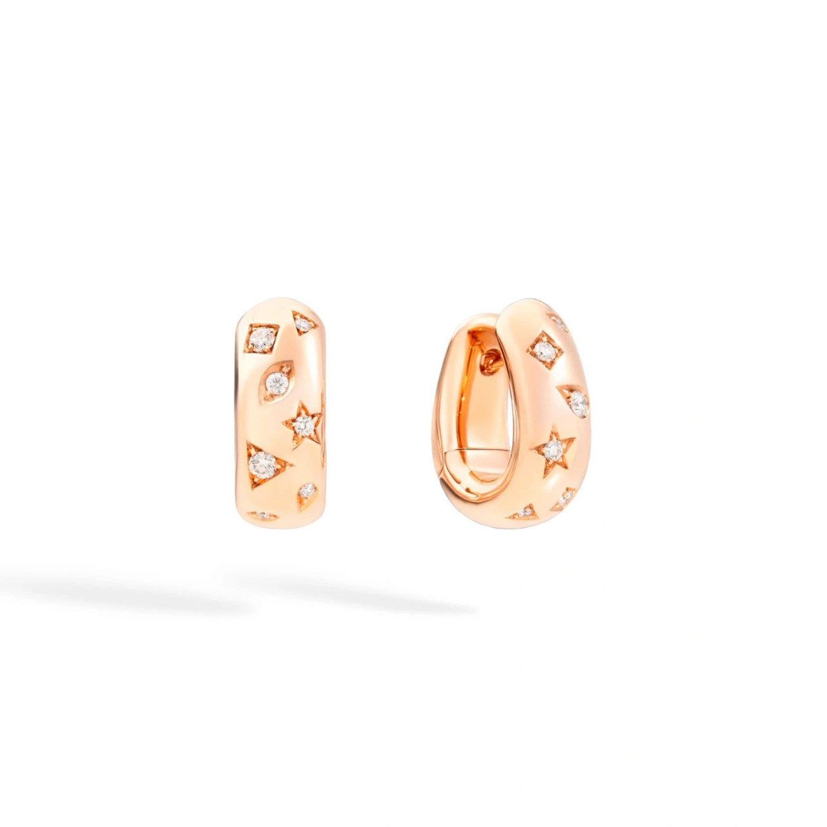 Pomellato Iconica Rose Gold Diamond Hoop Earrings