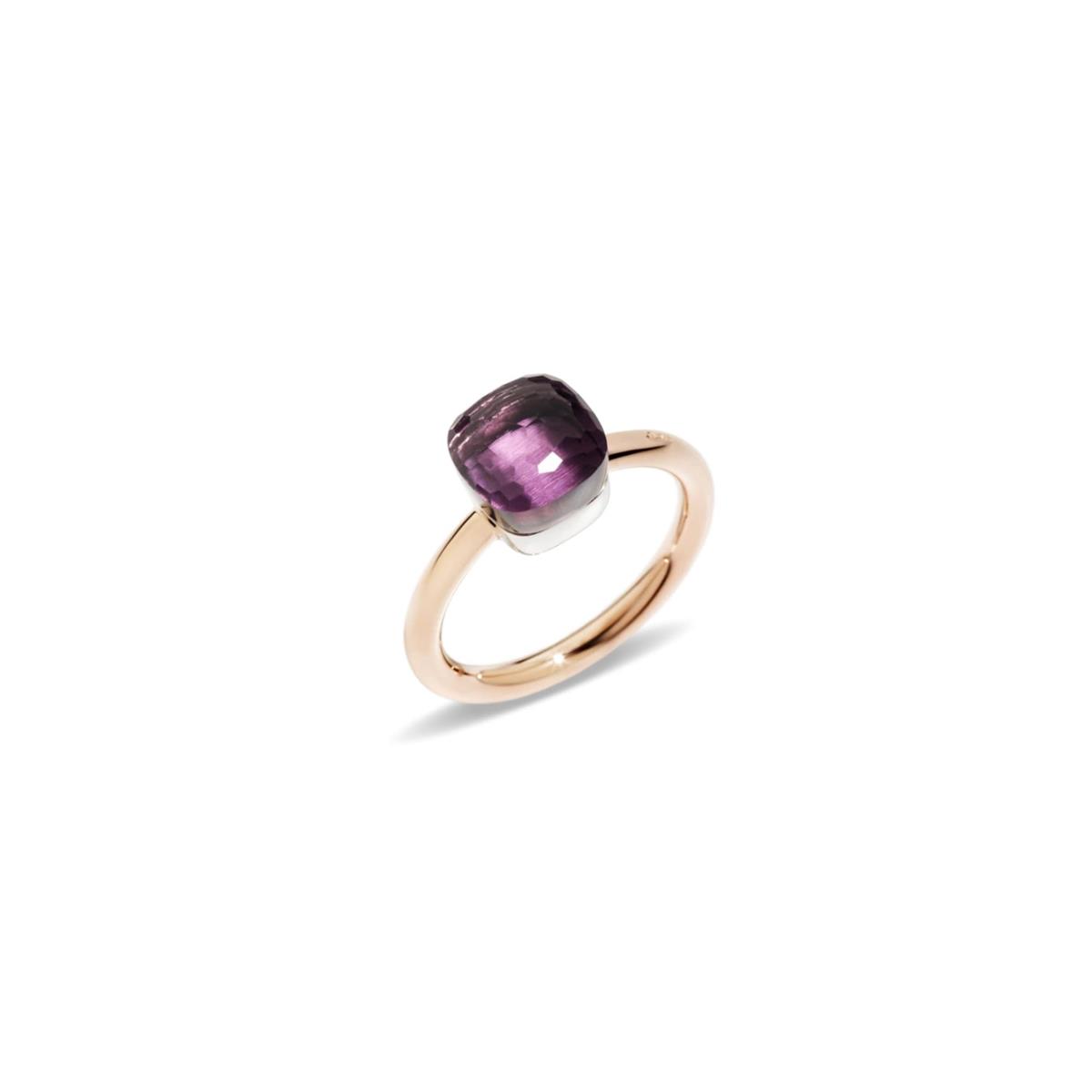 Pomellato Nudo Two Tone Amethyst Petite Ring