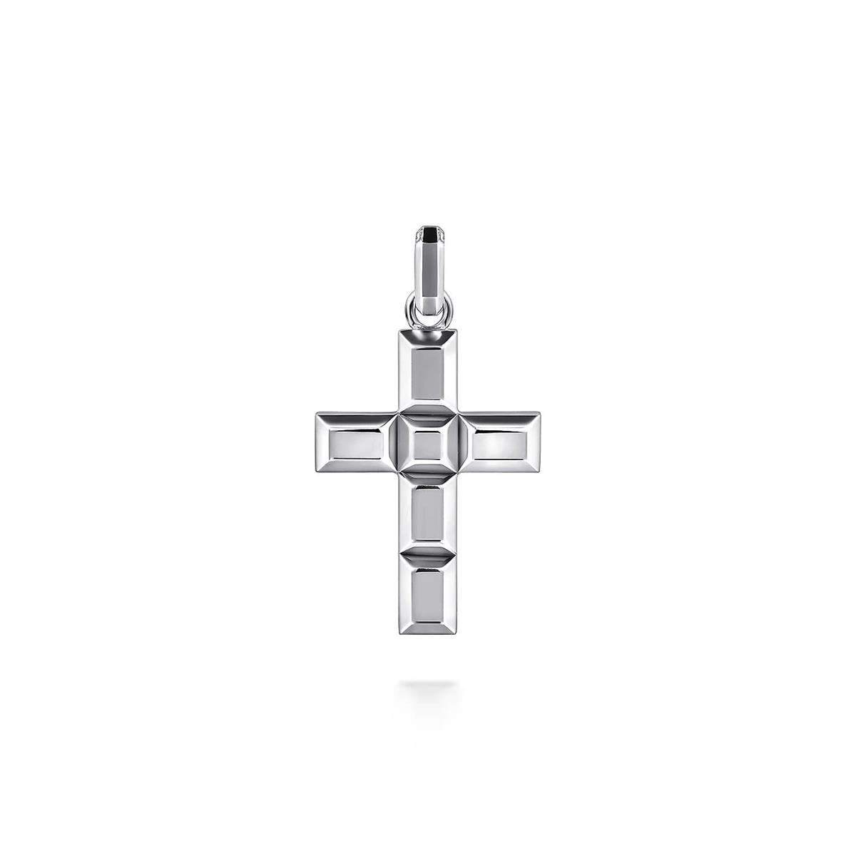 Gabriel & Co Sterling Silver Geometric Cross Pendant