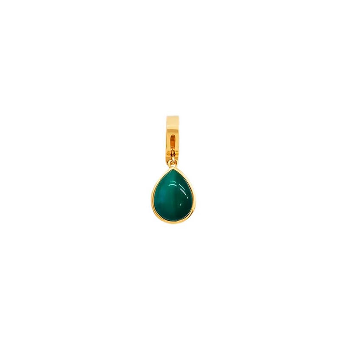 Marina B Trisolina 18k Yellow Gold Malachite Teardop Charm Pendant