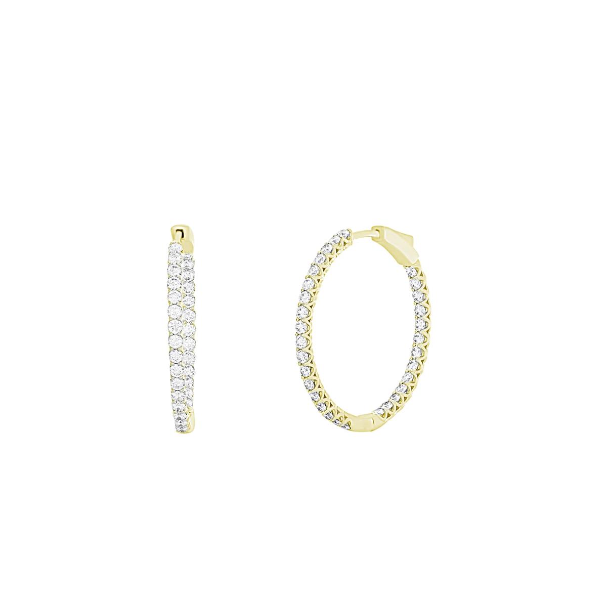 London Collection Yellow Gold Hoop Earrings 2.15cts