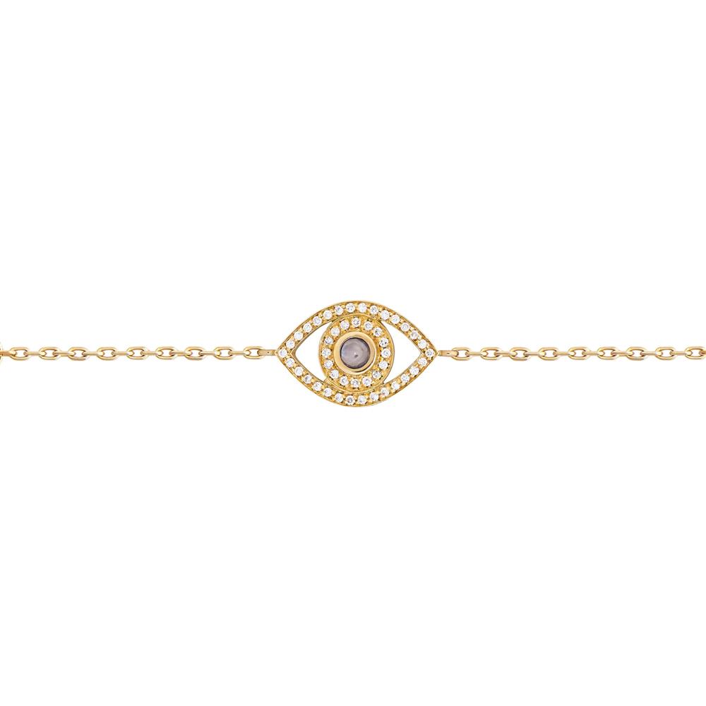 Netali Nissim 18k Diamond Mini Eye Bracelet