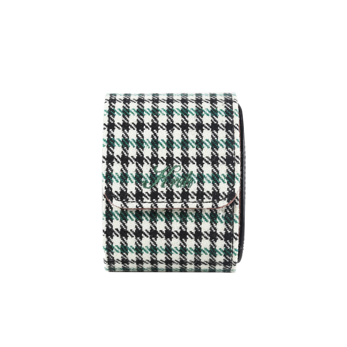 Kruk Green Pepita Single Watch Travel & Storage Case