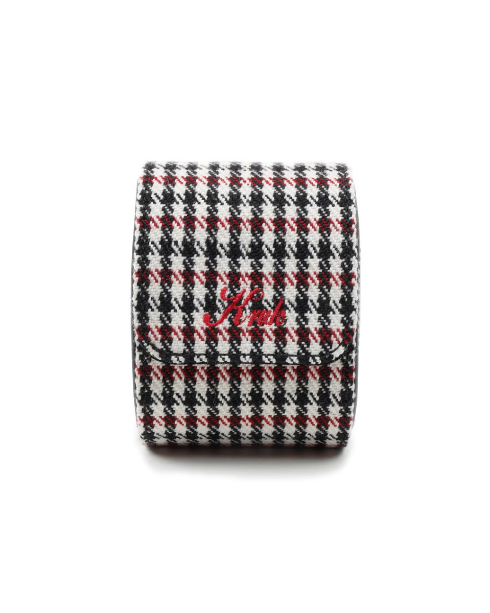 Kruk Red Pepita Single Watch Travel & Storage Case