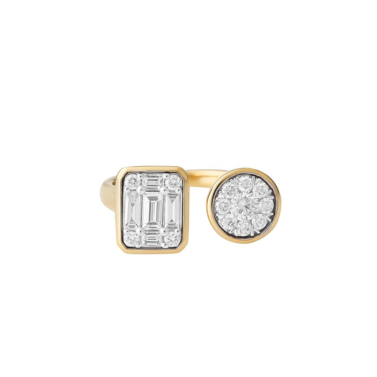 London Collection Yellow Gold Toi Et Moi Diamond Ring