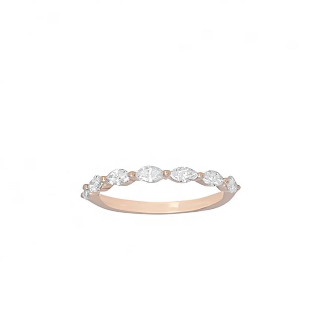 TWO By London 14k Gold Marquise Diamond Band