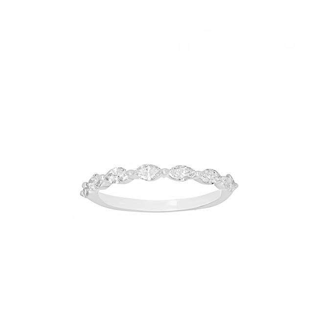 TWO By London 14k Gold Marquise Diamond Band