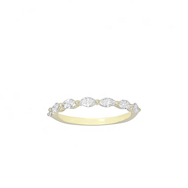 TWO By London 14k Gold Marquise Diamond Band