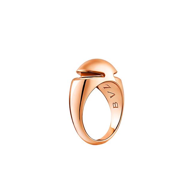 Bvlgari Cabochon 18k Rose Gold Ring