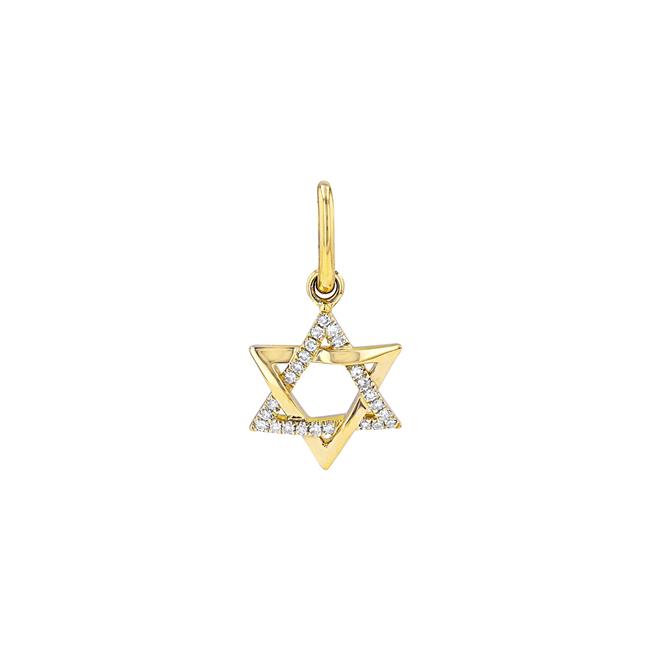London Collection 14k Yellow Gold And Diamond Star of David Pendant