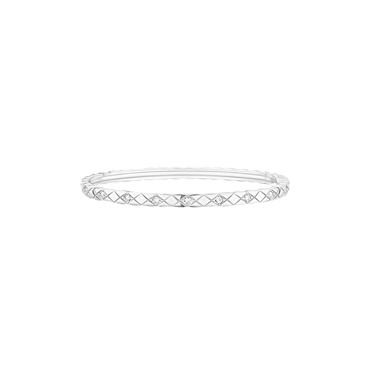 CHANEL COCO CRUSH 18k White Gold Mini Diamond Bracelet