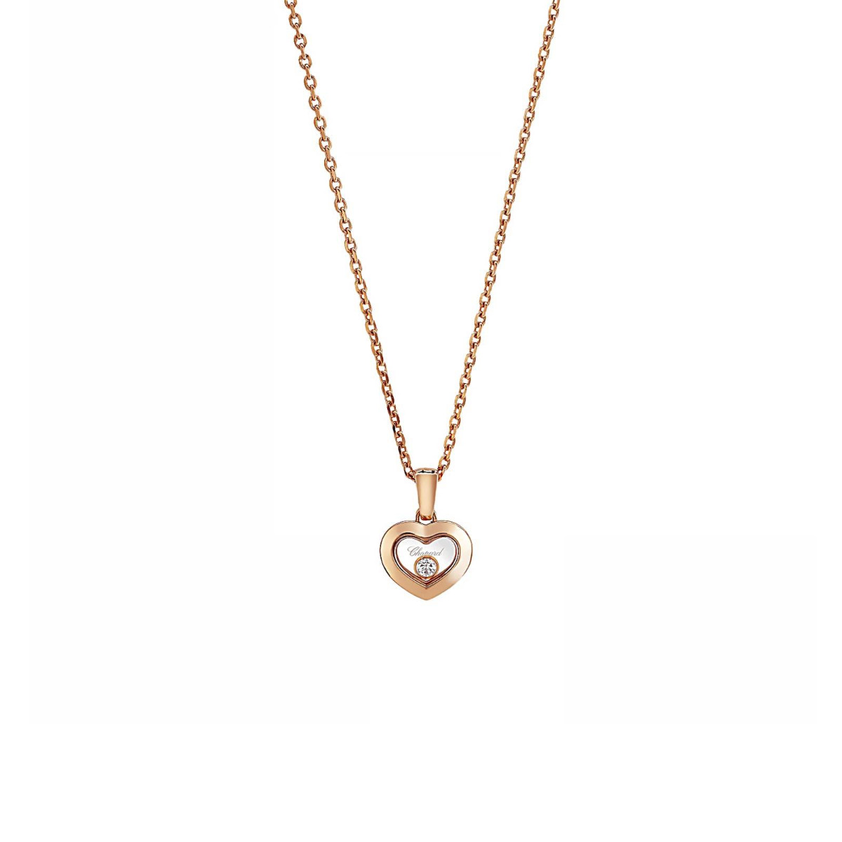 Chopard Happy Diamonds Icons 18k Rose Gold Heart Necklace