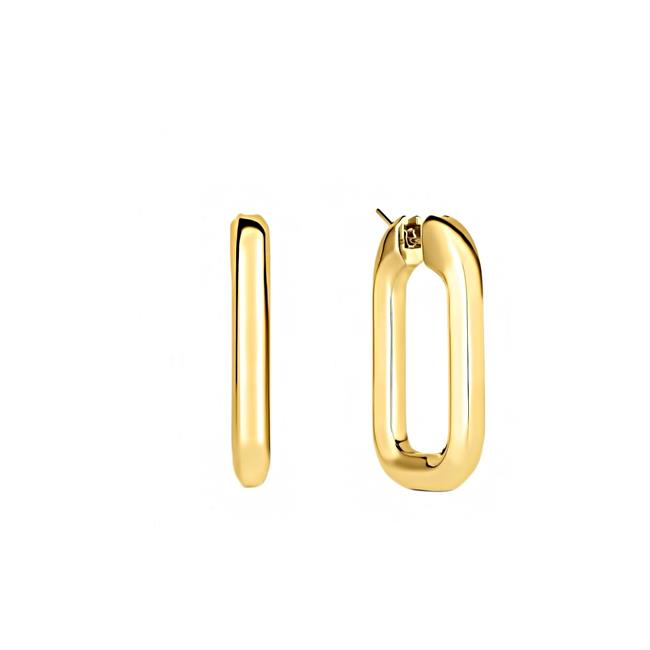 Roberto Coin Designer 18k Yellow Gold Medium Square Hoop Earrings