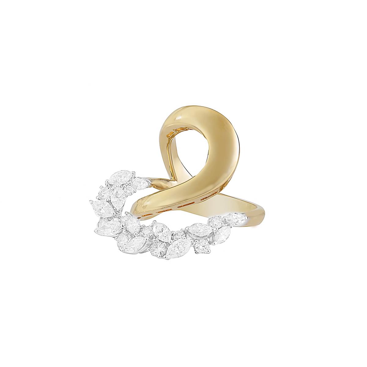 Yeprem Golden Strada 18k Yellow Gold Diamond Wrap Ring