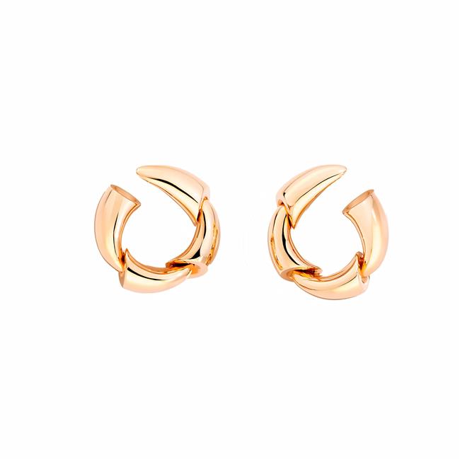 Vhernier Calla 18k Rose Gold Hoop Earrings