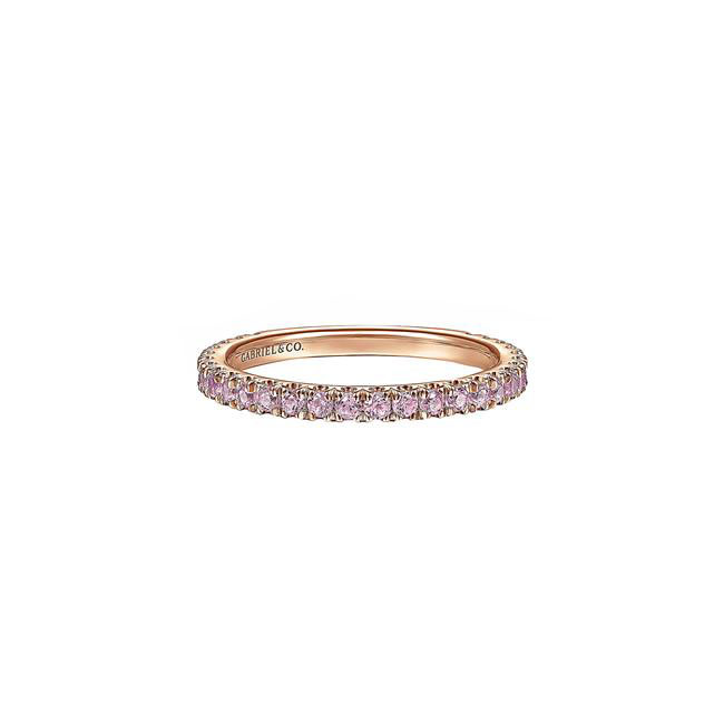 Gabriel & Co Bridal 14k Rose Gold Gemstone Ring