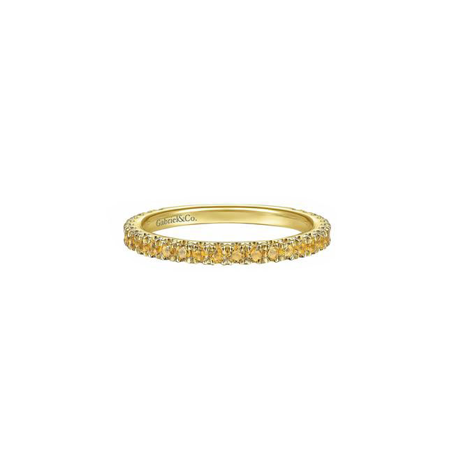 Gabriel & Co Bridal 14k Yellow Gold Gemstone Ring