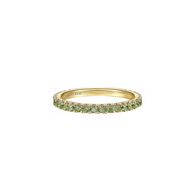 Gabriel & Co Bridal 14k Yellow Gold Gemstone Ring