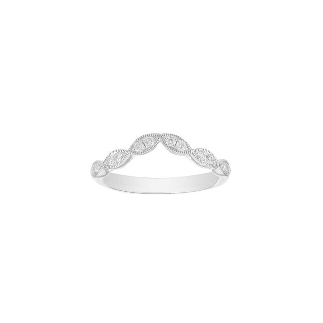 TWO By London 14k White Gold Diamond Contour Band