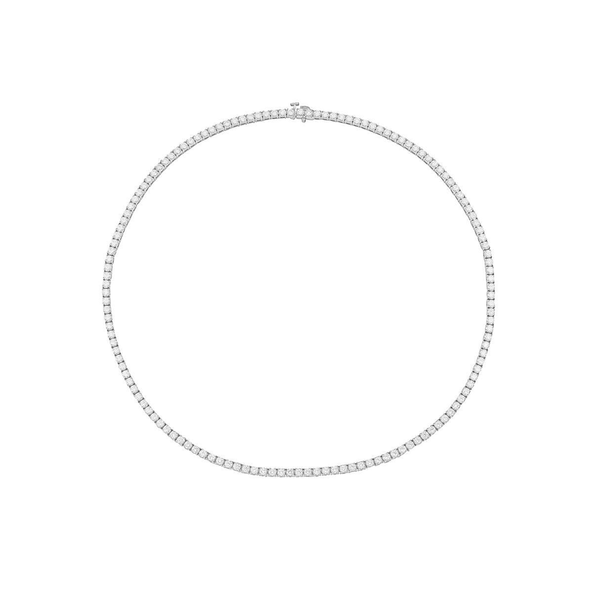 London Jewelers 14k White Gold Diamond Tennis Necklace 7.00cts