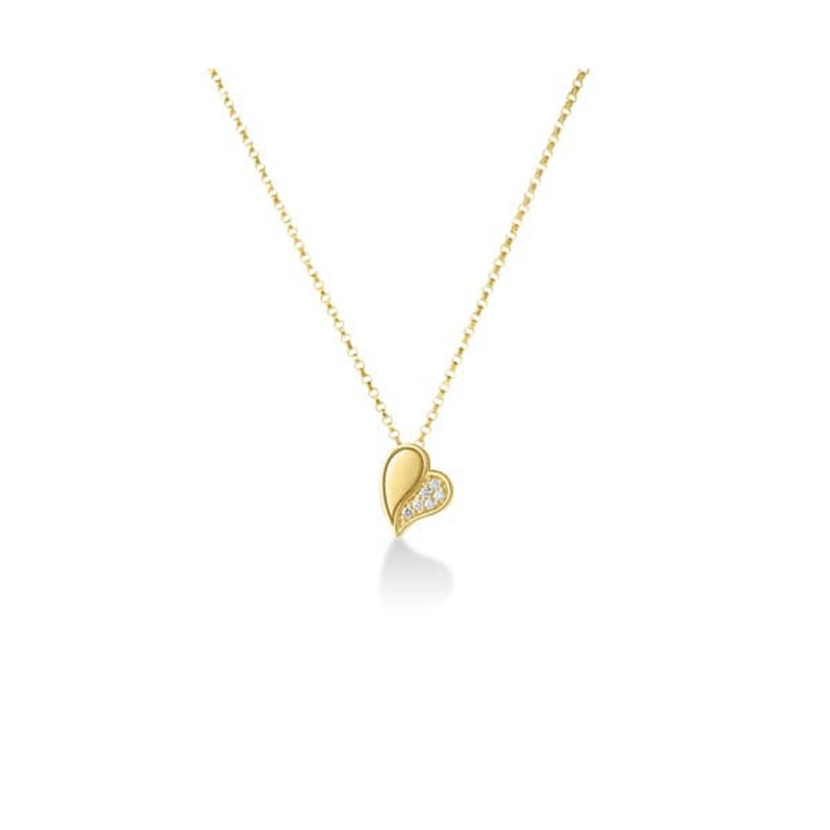 Roberto Coin Amorino Diamond Heart Necklace