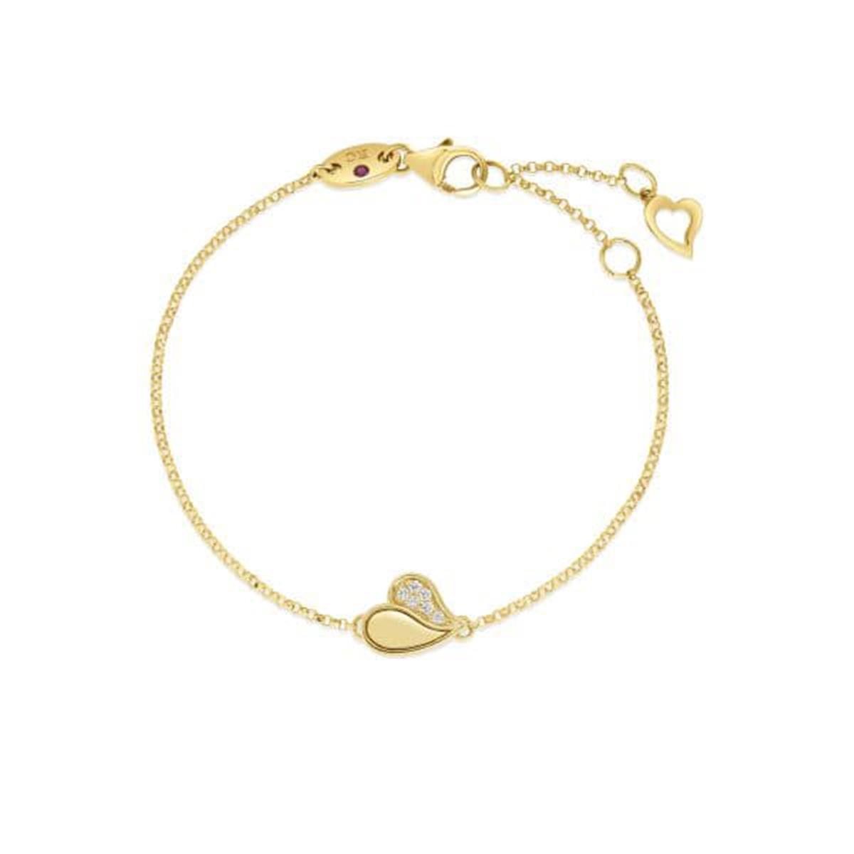 Roberto Coin Amorino Diamond Heart Bracelet