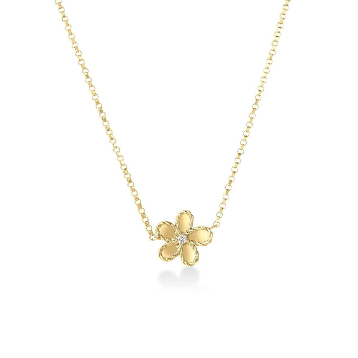 Roberto Coin Jasmine Diamond Small Flower Necklace