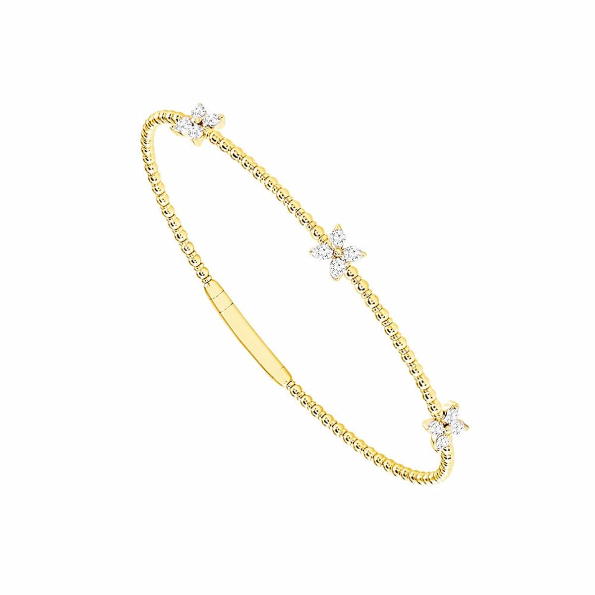 Flexie by London Flexie Collection 14k Yellow Gold Diamond Bangle Bracelet