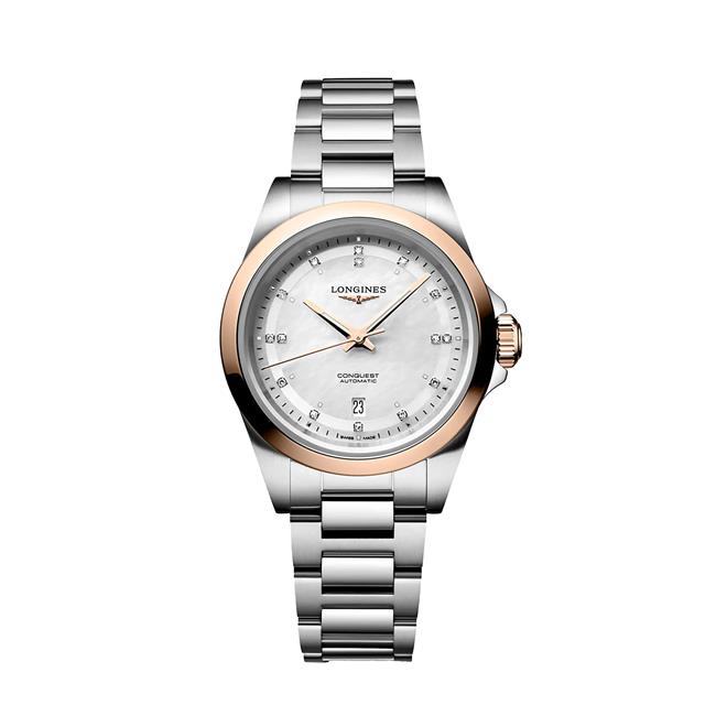 Longines Conquest Mother of Pearl Diamond