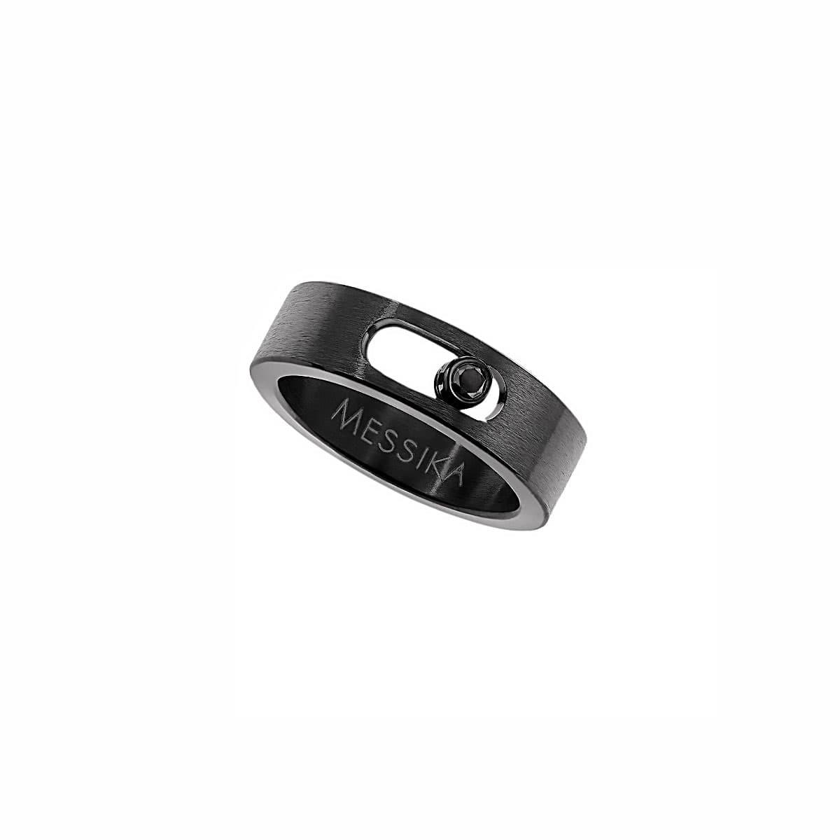 Messika Move Titanium Black Diamond Small Band Ring